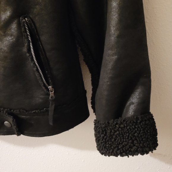 NWT Marrakech Women's Marissa Sherpa Fully Lined Moto/Bikers Jacket Size Small - Picture 10 of 16